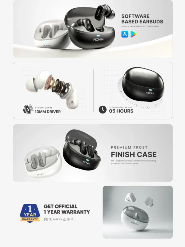 Ronin Mist Pro R-7125 Wireless Earbuds 7 Ronin Mist Pro R-7125 Wireless Earbuds price