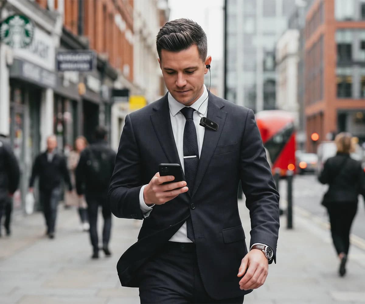Professional wearing the Mono Clip R12 Pro