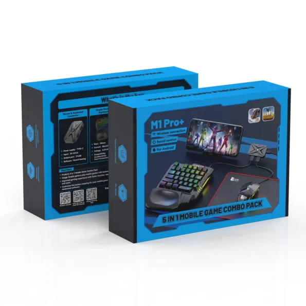 M1 Pro+ 5-In-1 Mobile Gaming Combo Pack – Rgb Keyboard, Mouse, Converter &Amp; Phone Holder For Pubg, Free Fire 1 M1 Pro 5-in-1 Gaming Combo Pack