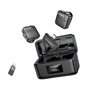 Plokama VM-80 Wireless Lavalier Microphone Dual Pack with Charging Case