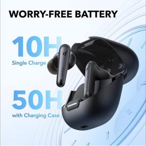 Anker Soundcore Liberty 4 NC up to 50 hours battery life with charging case