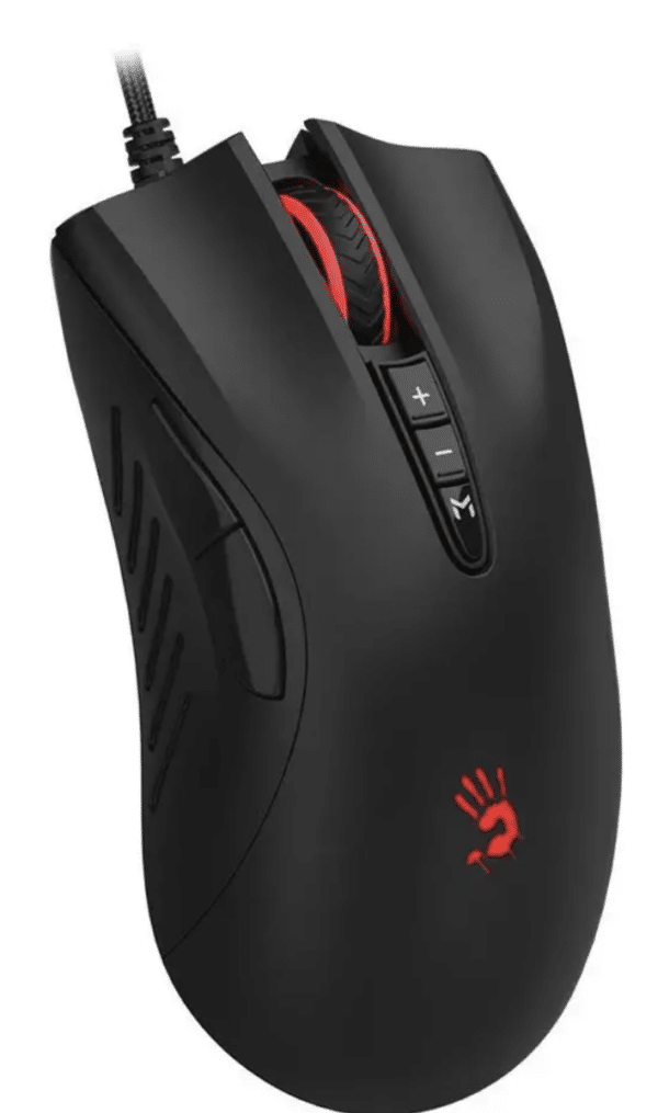 Bloody ES5 RGB wired gaming mouse - Stone Black side angle view