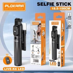 Plokama Live-K6 Selfie Stick with LED Light - Box Pack