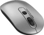 A4Tech FB20S F-Style dual mode wireless mouse in Smoky Grey, angled view