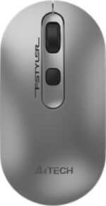 A4Tech FB20S wireless mouse Smoky Grey top view showing scroll and DPI buttons