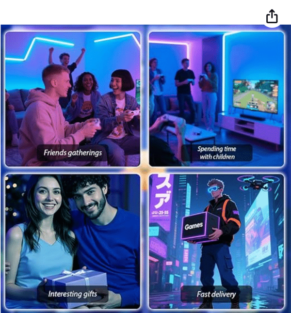 Family and friends playing retro games together with M8 Pro game console