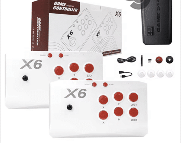 X6 game stick 8K console with 30,000+ built-in games, 64GB storage