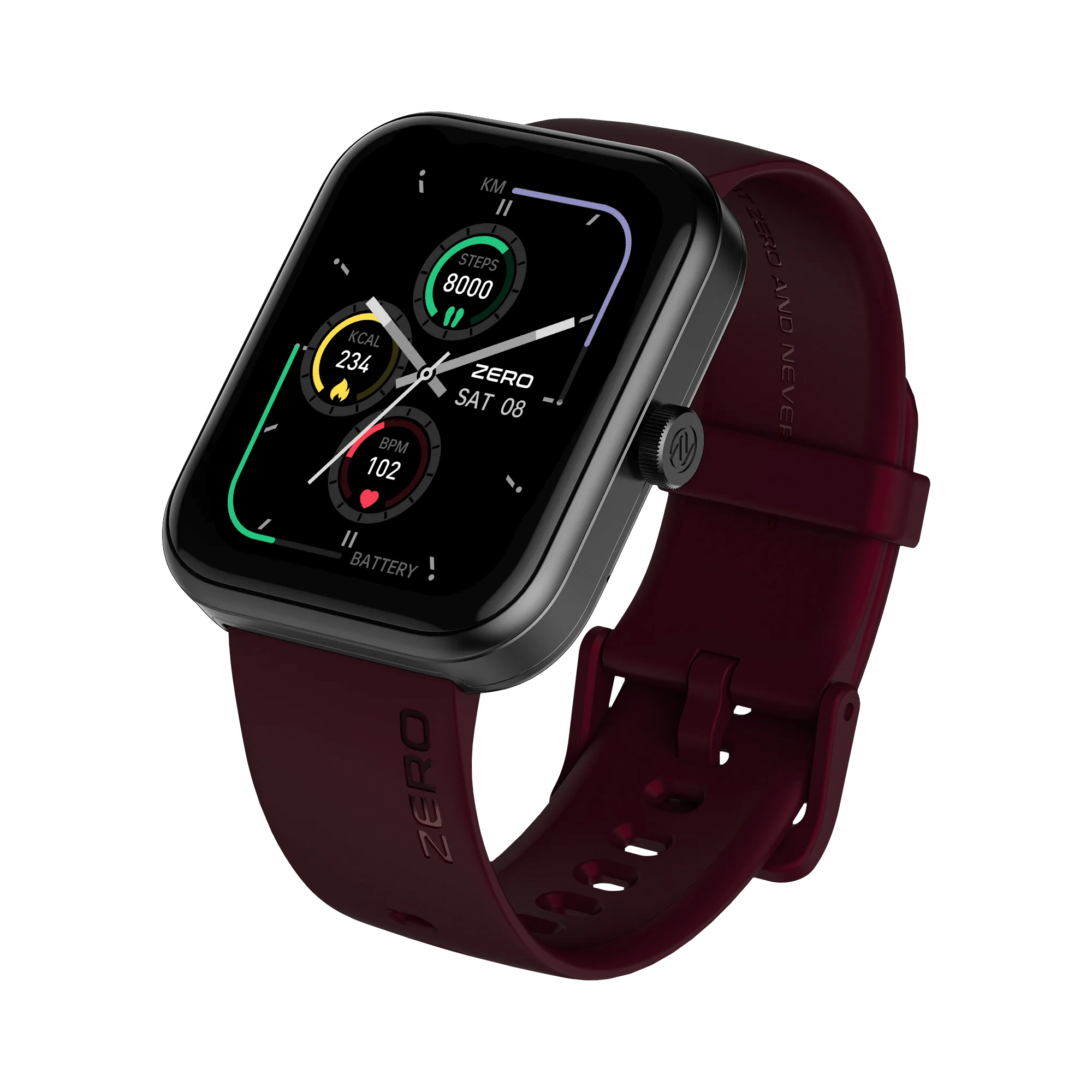 Zero Edge Smartwatch in Red Berry