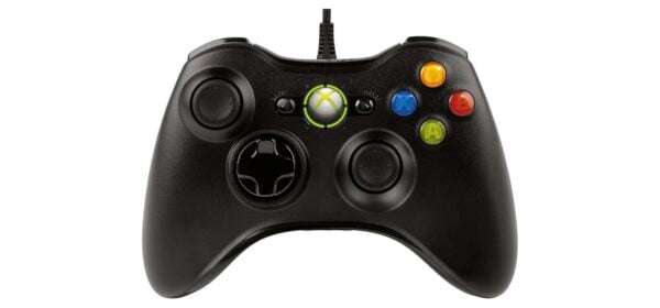 Xbox 360 wired controller for PC and Xbox 360 console - black front viewbox 360 wired controller for PC and Xbox 360 console - black front viewBlack wired Xbox 360 controller front