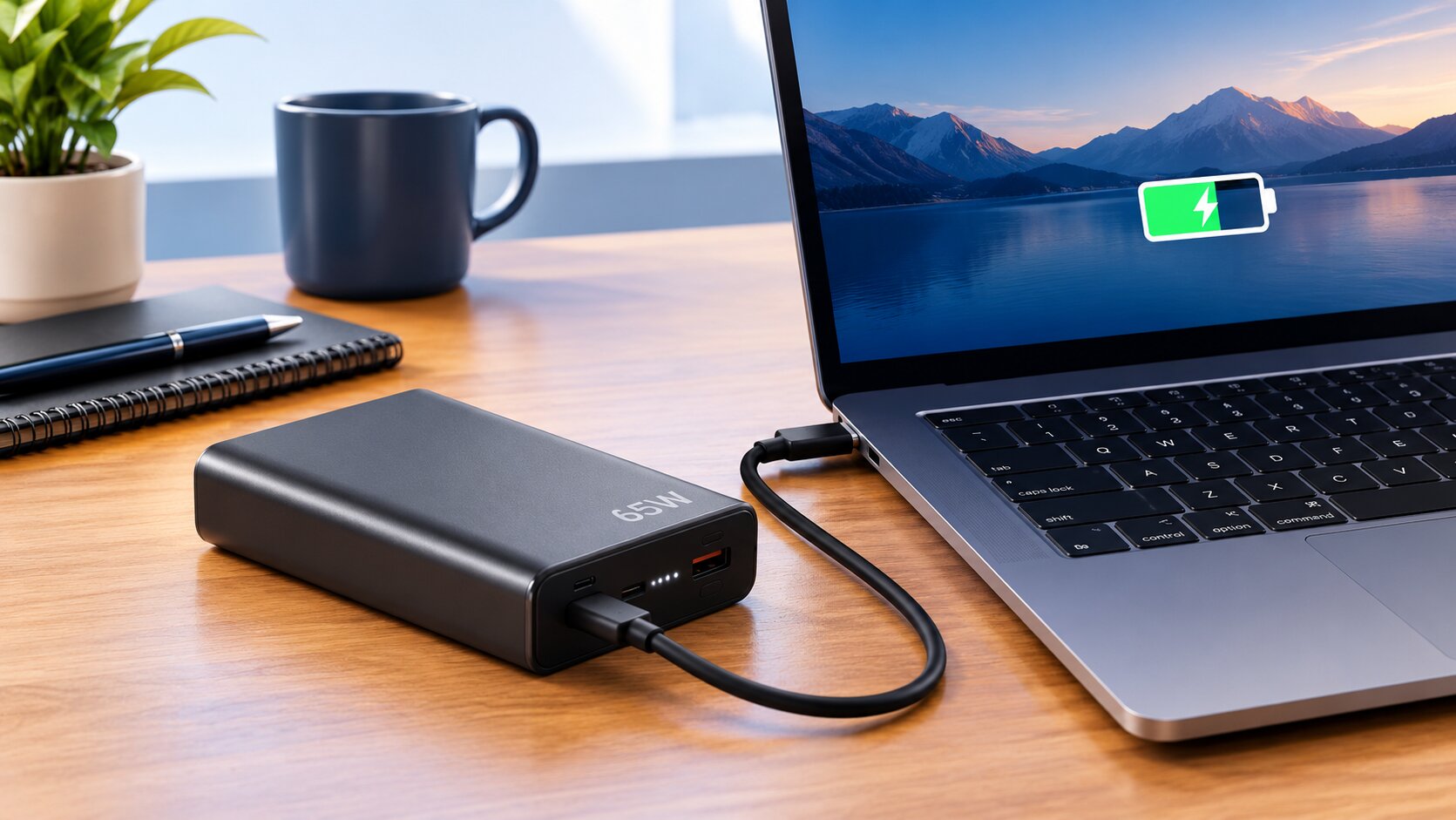 65W Power Bank For Laptop: Will It Really Charge Yours? 1 65W Powering a Modern Workspace