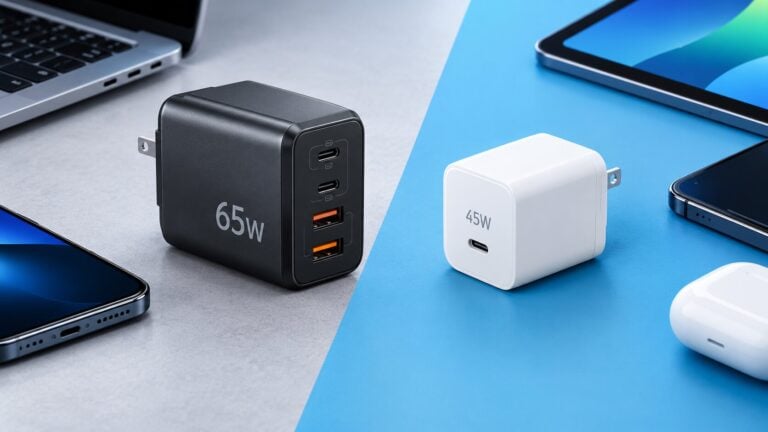 One 65W Multiport Charger Or A Compact 45W Charger? 2 65W vs 45W Charger Comparison