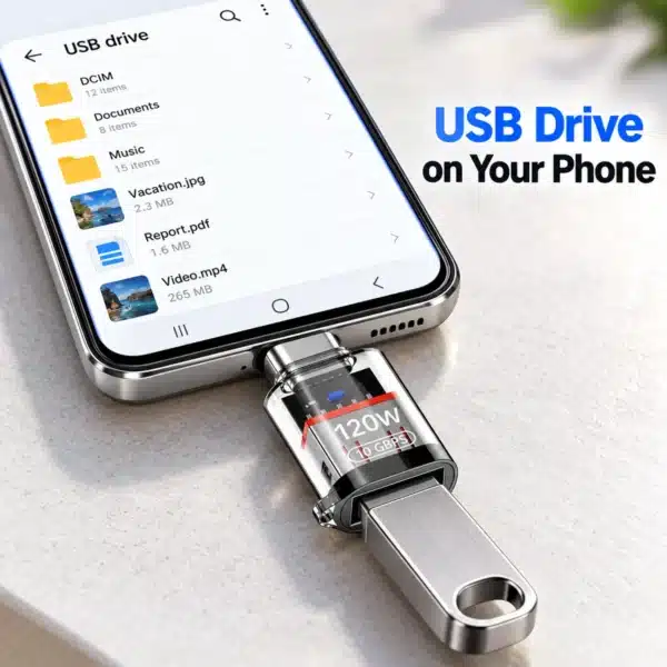 Amaze A12 Pro OTG adapter connecting a USB flash drive to a phone Amaze A12 Pro OTG adapter connecting a USB flash drive to a phone