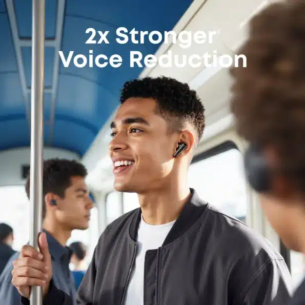 Anker Soundcore Liberty 5 True Wireless Earbuds 3 Soundcore Liberty 5 earbuds cutting voices and noise on a busy commute