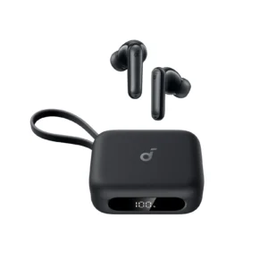 Anker Soundcore P41i earbuds in black with the charging case that doubles as a power bank