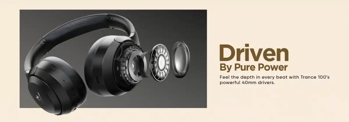 Audionic Trance 100 Anc Wireless Headphones 51 Exploded view of the Audionic Trance 100 40mm driver