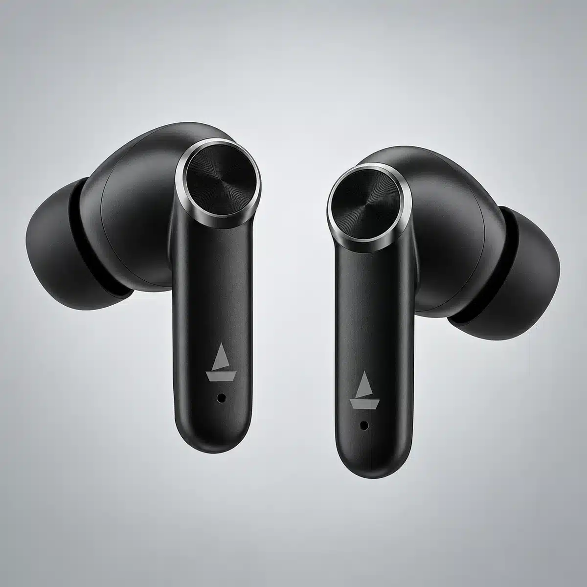 Boat Airdopes 207 Wireless Earbuds – 50H Playback, Quad Mics Enx, Beast Mode (Carbon Black) 4 boAt Airdopes 207 Carbon Black earbuds close-up