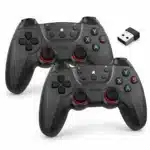 CM-029D Wireless Controller Set CM-029D wireless controller set: 2 black 2.4G gamepads with USB receiver on white