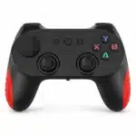 CM-039D Gamepad CM-039D 2.4G wireless controller gamepad, black with red grips, front view