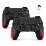 CM-039D Wireless Controller Set CM-039D 2.4G wireless controller gamepad set: 2 black and red controllers with USB receiver