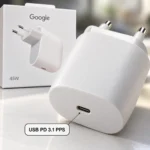 USB-C port of the Google 45W charger with USB PD 3.1 PPS USB-C port of the Google 45W charger with USB PD 3.1 PPS