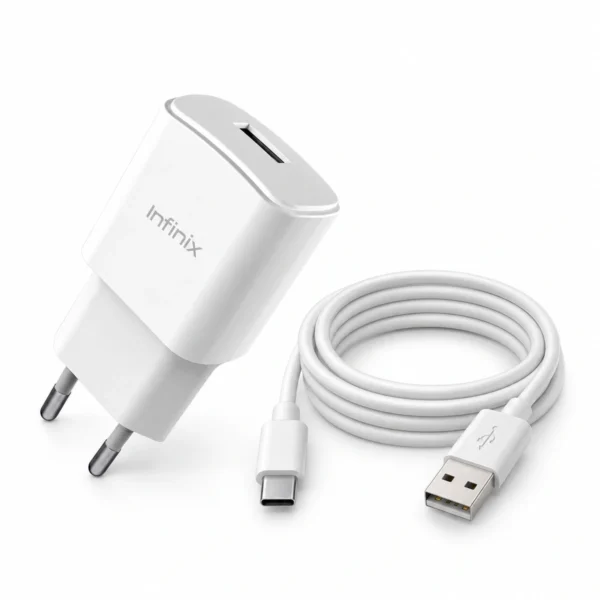 Infinix 18W Usb-A Charger With Usb-A To Type-C Cable Infinix 18W USB-A charger with USB-A to Type-C cable