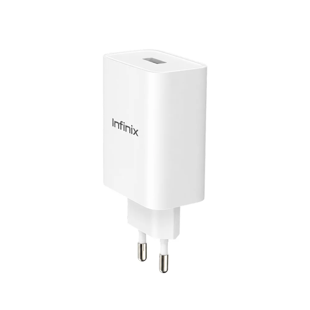 Infinix 45W Fast Charger With Type-C Cable 4 Infinix 45W charger in white with EU round-pin plug