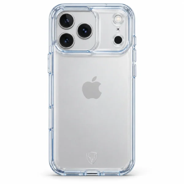 iPhone 18 Pro Max clear case fitted on a silver iPhone 18 Pro Max iPhone 18 Pro Max clear case fitted on a silver iPhone 18 Pro Max