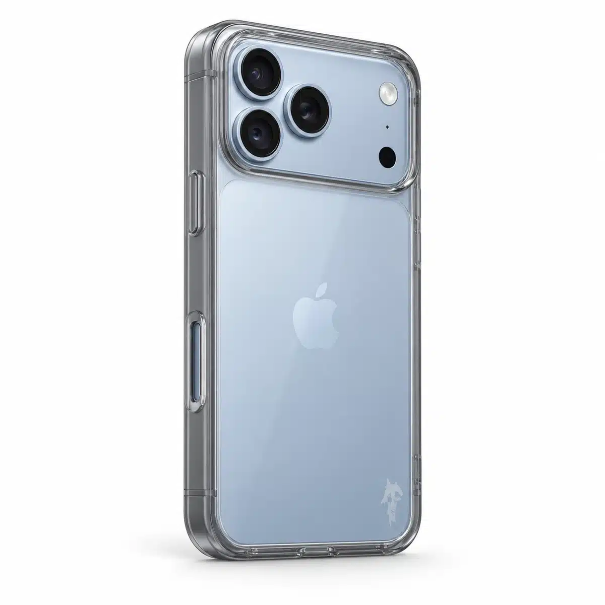 Blue Shark Transparent Pc Case For Iphone 17 Pro Max &Amp; 18 Pro Max 45 Grey Blue Shark case on an iPhone 18 Pro Max in Glacier