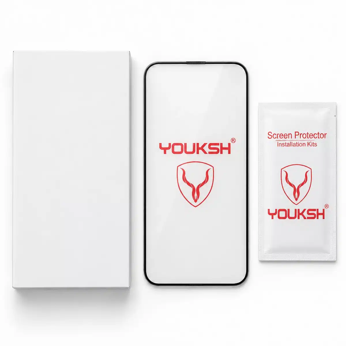 Youksh Anti-Static Tempered Glass For Iphone 14, 15, 16 And 17 Pro Max 20 YOUKSH anti-static tempered glass screen protector for iPhone Pro Max with box and installation kit