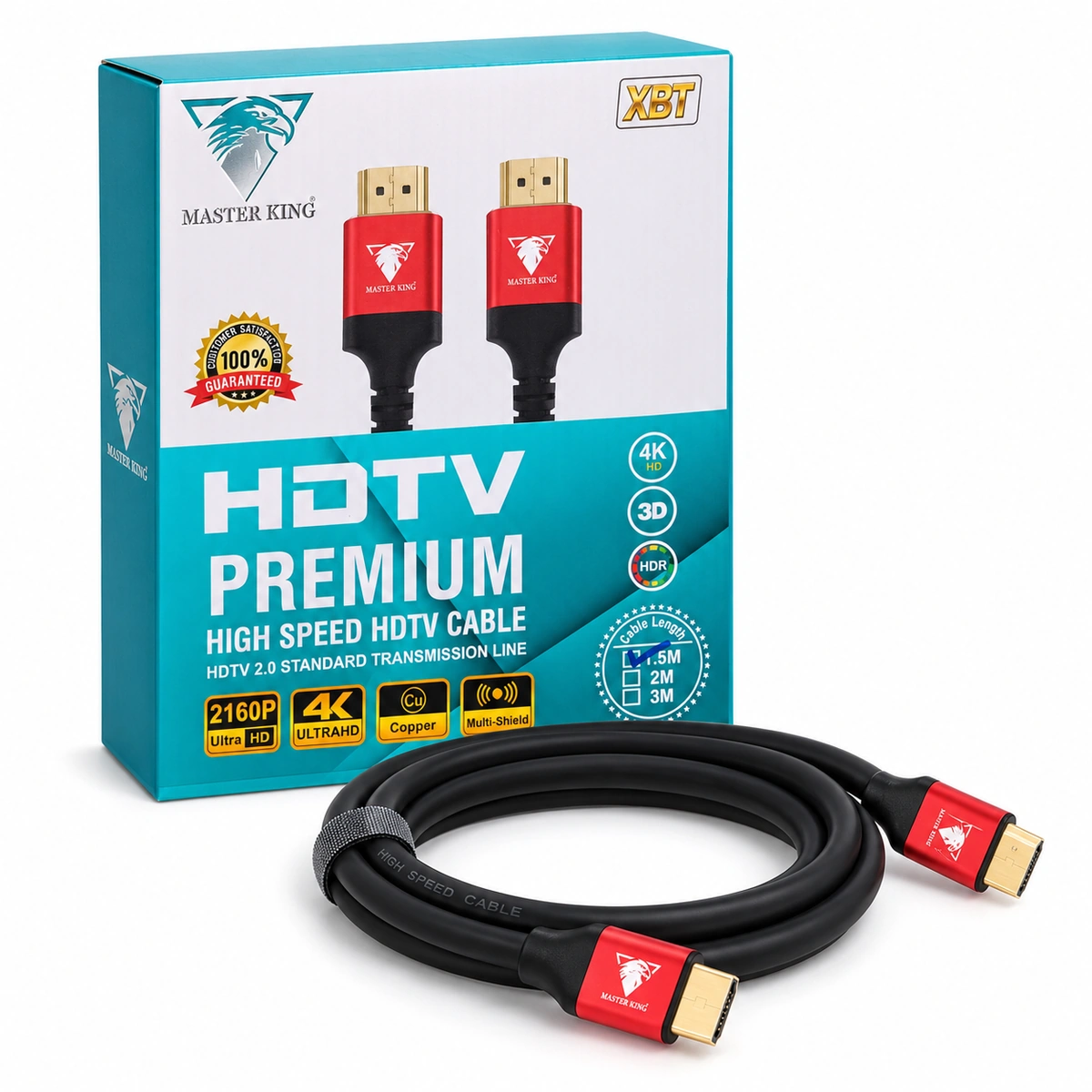 Master King 4K Hdmi Cable 2.0 (Xbt) – 1.5M / 3M 16 Master King XBT 4K HDMI cable with its HDTV Premium retail box
