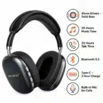 Recrsi RE-NY063 Features Recrsi RE-NY063 features: 40mm drivers, 20 hours music, 22 hours talk time, Bluetooth 5.3, Type-C 2 hour charge, built-in mic