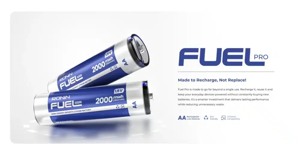 Ronin Fuel Pro R-8505 Aa Rechargeable Battery (Pack Of 4) 1 Ronin Fuel Pro R-8505 AA rechargeable battery, made to recharge not replace