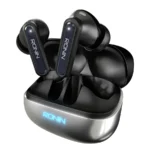 Home 48 Ronin Vox earbuds R-7085, silver, hybrid ANC wireless earbuds in charging case