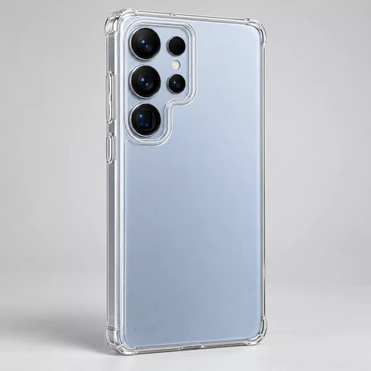 Eouro Tpu Clear Cover For Samsung S25 Ultra &Amp; S26 Ultra 17 Clear EOURO cover fitted on a Samsung Galaxy S25 Ultra in Titanium Silverblue
