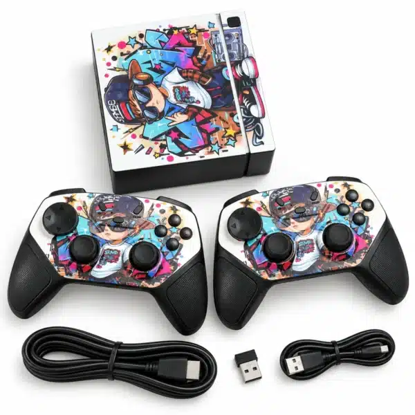 Sd1 Game Console With 2 Wireless Controllers, Usb Receiver, Hdmi And Usb Cables SD1 game console with 2 wireless controllers, USB receiver, HDMI and USB cables