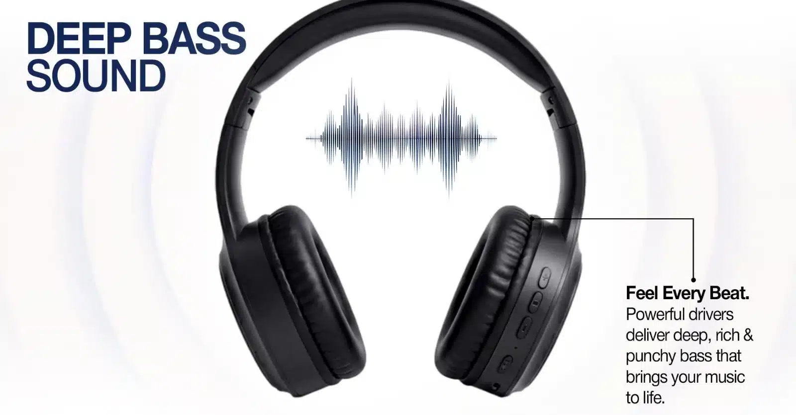 Space Solo Sl-60 Wireless Anc Headphones 2 SPACE Solo SL-60 deep bass sound with powerful drivers