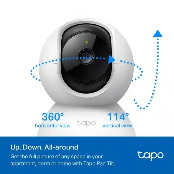 Tp-Link Tapo C200C Pan/Tilt Home Security Wi-Fi Camera 1080P 2 Tapo C200C 360° horizontal and 114° vertical pan/tilt view