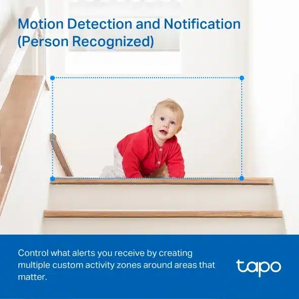 Tp-Link Tapo C200C Pan/Tilt Home Security Wi-Fi Camera 1080P 4 Tapo C200C motion detection with person recognition and custom activity zones