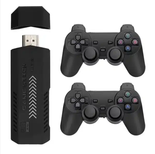 X2 Plus game stick with 2 wireless controllers