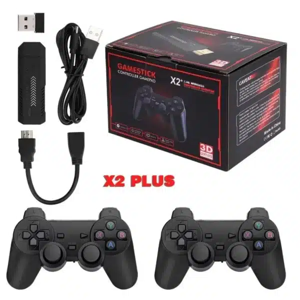 X2 Plus game stick retail box with game stick and 2 controllers X2 Plus game stick retail box with game stick and 2 controllers