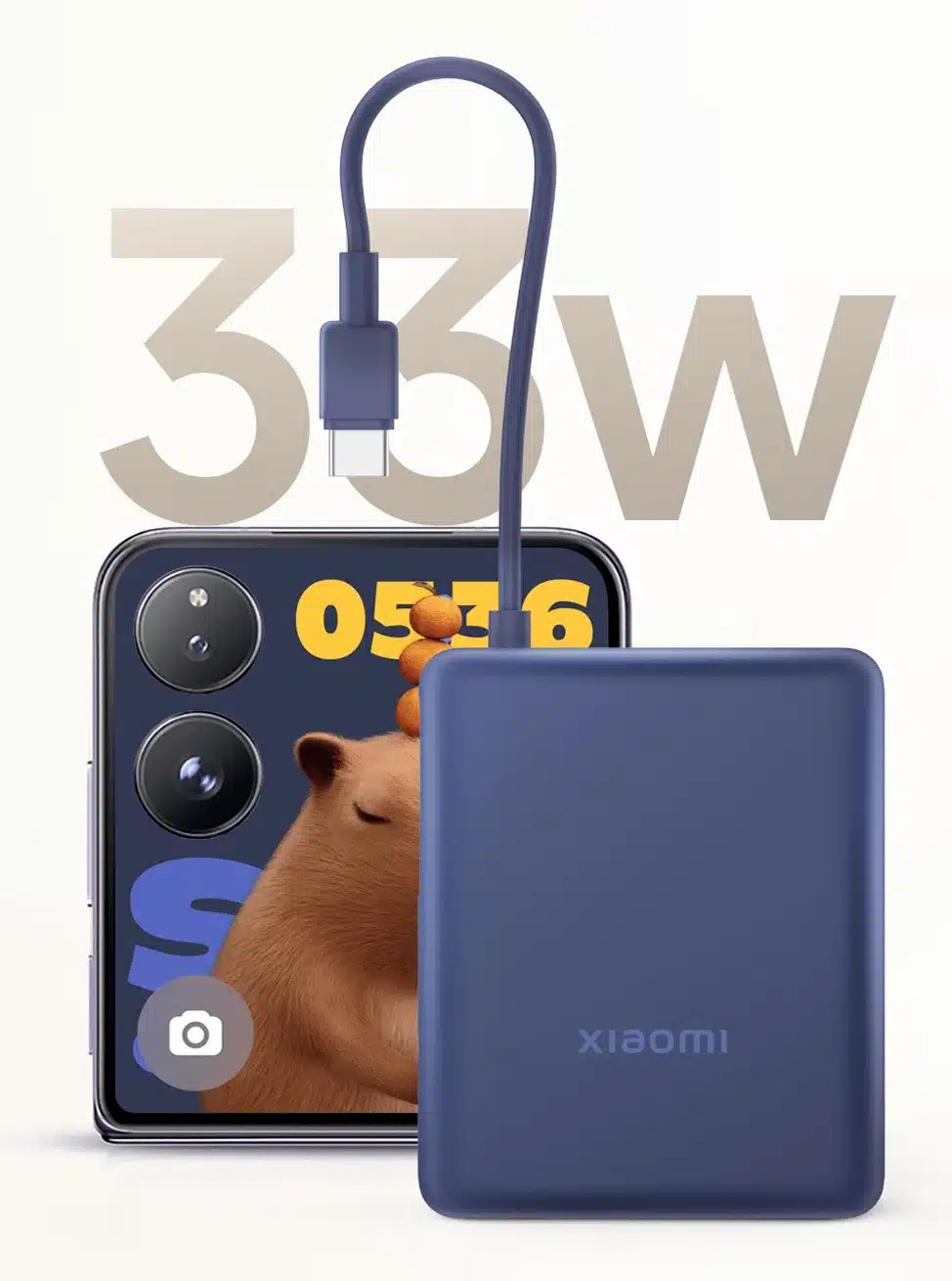 Xiaomi 33W Power Bank 10000Mah (Integrated Cable) 1 Xiaomi 33W Power Bank 10000mAh 33W fast charging a phone