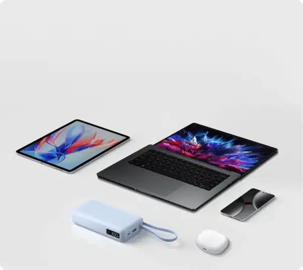 Xiaomi 67W Power Bank 20000mAh charging a laptop, tablet and phone Xiaomi 67W Power Bank 20000mAh charging a laptop, tablet and phone