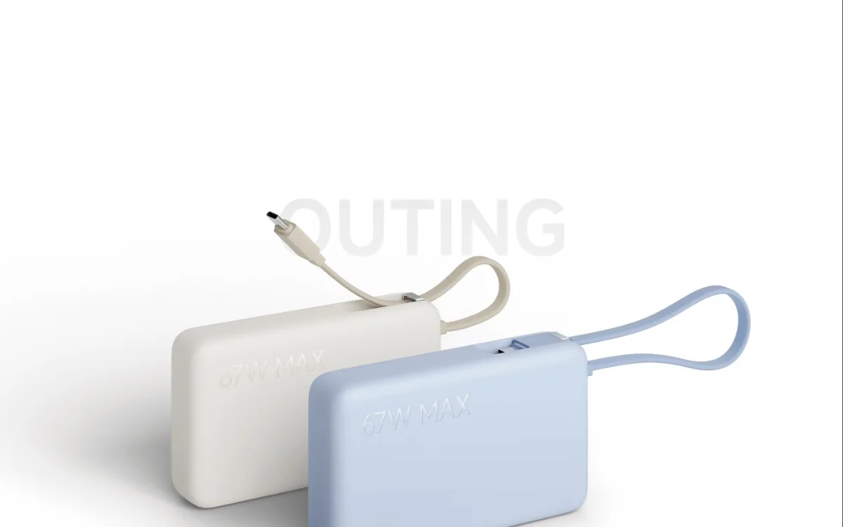 Xiaomi 67W Power Bank 10000Mah (Integrated Cable) 13 Xiaomi 67W Power Bank 10000 in Tan and Ice Blue with the integrated USB-C cable