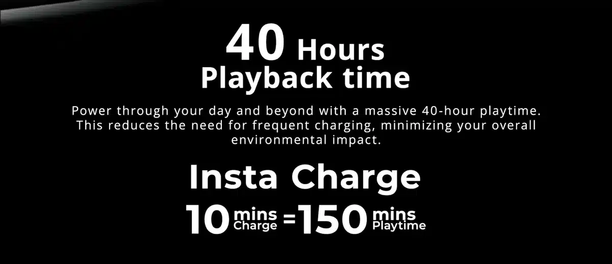 Zero Carbon Earbuds 8 Zero Carbon Earbuds 40 hours playback and 10 minute quick charge