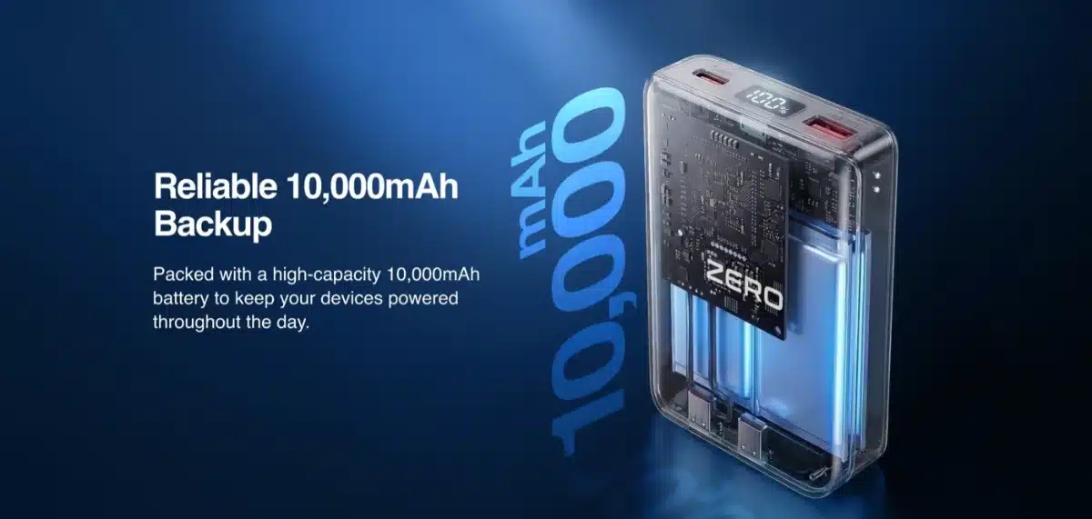 Zero Lifestyle Voltix V-100 10000Mah Power Bank 34 Inside view of the Zero Voltix V-100 showing its 10000mAh battery