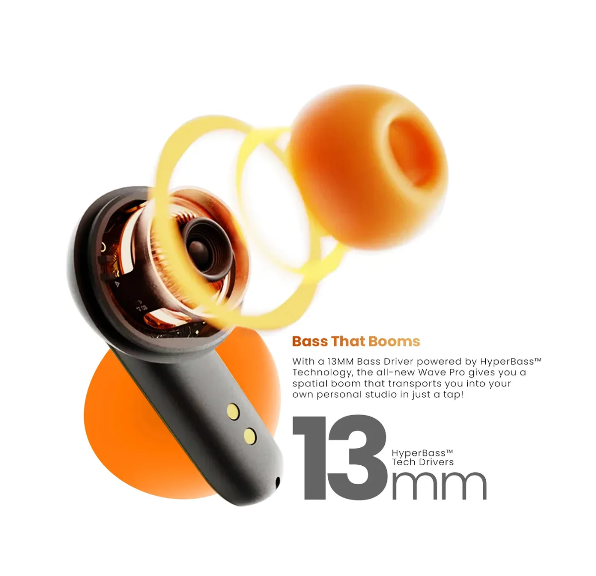 Zero Wave Pro Earbuds 11 Zero Wave Pro Earbuds 13mm HyperBass driver